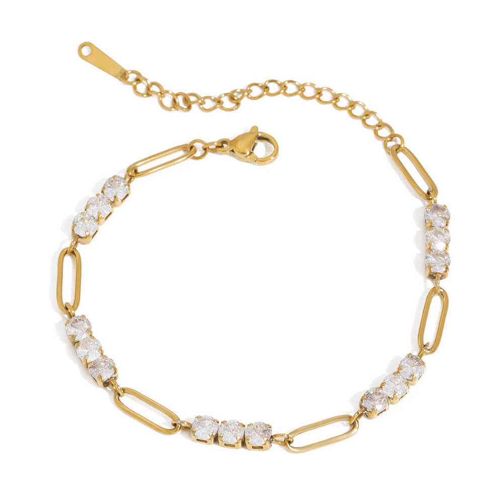 Armband Tennis Unique Round Zircon.